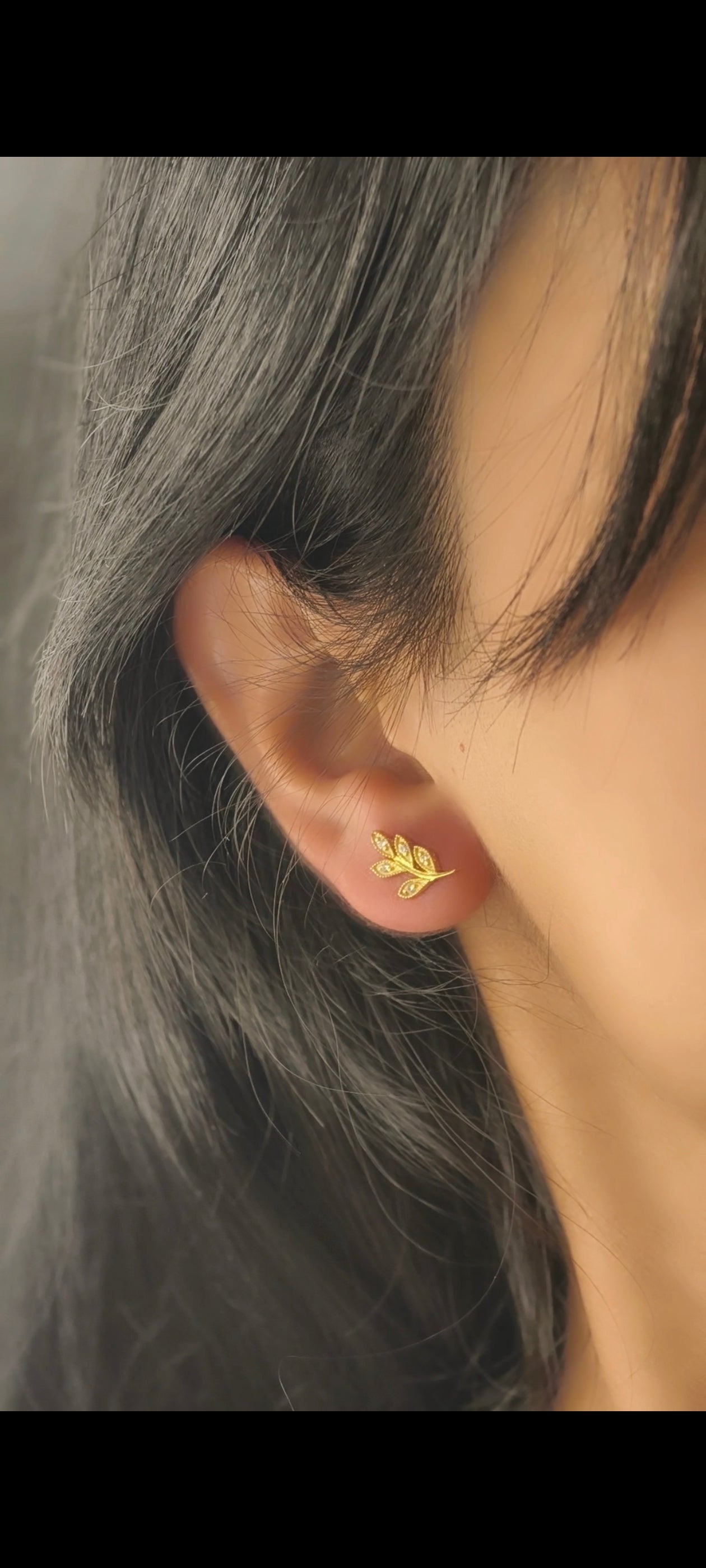 Aurora Leaf Studs